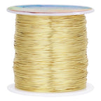 203 Feet Tarnish Resistant Copper Wires 24 Gauge/0.5mm Jewelry Craft Wires Beading Wire for Jewelry Making, Wire Wrapping and Crafting (Light Gold) - color: Light Gold, size: 24 Gauge