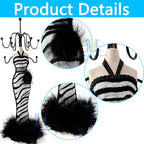 2 PCS Set Jewlery Display Shoe Ring Holder - Mannequin Necklace Display Bracelet Orgaziner (Black) - color: Black