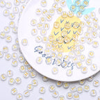 ToBeIT 1000pcs Transparent Alphabet Letter Beads Gold Acrylic Beads Round 4X7mm Letter Beads Jewelry Making Charms for DIY Bracelet Necklace Craft Making (bgtransparent-Gold) - color: bgtransparent-gold