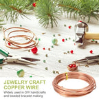 PATIKIL 99.9% Pure Copper Wire for Jewelry Making, 10 Gauge (2.6mm) Copper Craft Wire 14.8 Feet Beading Jewelry Making Supplies for Crafting Wreath Electroculture Gardening - size: 10 Gauge x 14.8 Feet