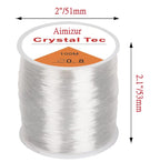 328ft 1mm Clear Bead Cord Bracelet Beading Thread Crystal Elastic Stretch Thread for Bracelets Beads Jewelry Making (0.8mm)