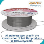 Soft Flex 21 Strand Stringing Wire - Flexible Braided - Fine 0.14 Diameter - Jewelry Making Bead Wire - Satin Silver - style: 100 Feet