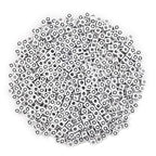 600PCS 6x6mm Square Acrylic Letter Beads Q for Friendship Bracelets Jewelry Making, White Acrylic Cube Base with Black Alphabet Beads for DIY Crafts Bracelets Necklaces Key Chains Phone Lanyard - color: Letter Q(Black on White)