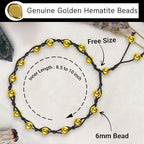Amazing Gemstone Crystal Anklet Ankle Bracelets for Women - Waterproof Beaded Healing Crystal Anklets, Plus Size Chakra Gemstone Bead Anklet - color: Golden Hematite, style: Hand Knotted