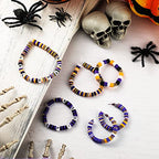 Ferraycle 5700 Pcs Fall Halloween Clay Beads Set Christmas Clay Beads Holiday DIY Jewelry Making Kits for Bracelet Necklace Earring(Black, Purple, Orange, White) - color: Black, Purple, Orange, White