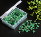 Natural Chip Stone Beads Green Aventurine 5-8mm About 400 Pieces Irregular Gemstones Healing Crystal Loose Rocks Bead Hole Drilled DIY for Bracelet Jewelry Making Crafting (5-8mm, Green Aventurine) - color: Green Aventurine