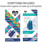 Choose Friendship Bracelet Making Kit – 20 Pre-Cut Threads, Portable Loom with Storage, Makes 8 Bracelets, Craft Gift for Kids Ages 8+, Dark Blue “Blueberry” - color: Blueberry