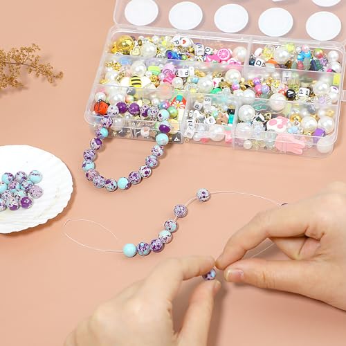 47 Pcs Sea Sediment Imperial Jasper Beads Purple-Blue Jasper Beads 8mm Galaxy Sea Imperial Gemstone Bead Colorful Round Stone Bead for Jewelry DIY Making