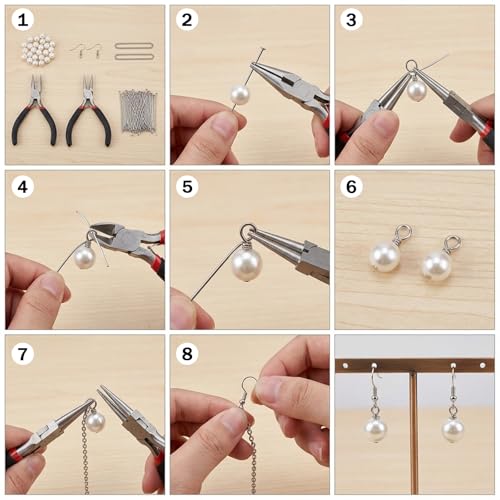 400 Pcs Flat Head Pins for Jewelry Making - Silver Copper Stainless Steel Straight Pins, Metal Flat Headpins Jewelrys Findings Eye Pin for DIY Craft Earring Bracelet Necklace Pendant Supplies