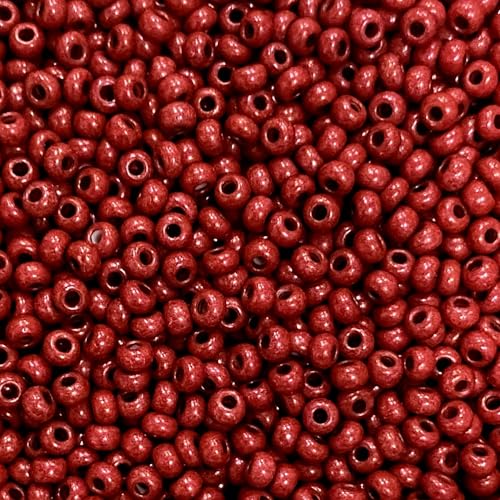 Czech 8/0 Glass Seed Beads 20 Grams 800 Pcs (Brick Color) - color: Brick Color