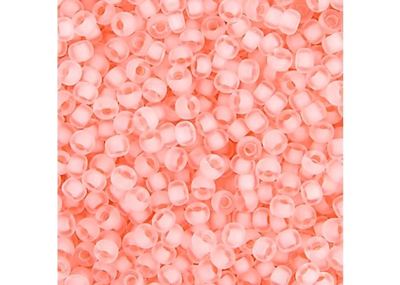 Miyuki Seed Bead 11/0 APX.22g - Cry.Baby Pink Lined Semi-Frosted Japanese Glass Seed Beads - color: Cry.Baby Pink Lined Semi-Frosted