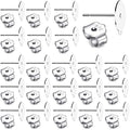100Pcs 925 Sterling Silver Earrings Posts Flat Pad Ear Stud Hypoallergenic Blank Earring Pins with Loop and 925 Sterling Silver Earring Backs for Jewelry DIY Making Findings