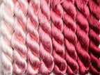 100% Nature Mulberry Handmade Embroidery Silk Thread Woven Jewelry Accessory Artificial Flowers Cross Stitch Floss DIY Sewing Kits 8 Gradient Colors 22m Each (35) - color: 35