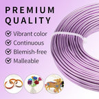 12 Gauge Aluminum Wire 100FT, 2mm Bendable Metal Anodized Aluminum Wire for Sculpting Jewelry Making Crafts Wreath Beading Floral(Pink Purple) - color: Pink Purple