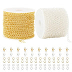 Kyutong 2 Rolls Gold and Silver Extender Chain for Jewelry Making 3MM Wide Curb Links Stainless Steel Necklace Chains Spool on Bulk with Lobster Clasps Jump Rings Jewelry Supplies for Crafts DIY - color: Curb Chain