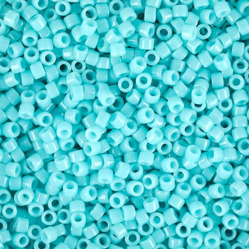 Miyuki Delica Seed Beads – Size 11/0 (1.6 mm), DB2130, Duracoat Opaque Underwater Blue, 7.2 g, Approx. 1440 Beads, Made in Japan - color: DB2130 - Duracoat Opaque Underwater Blue