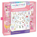 Make It Real: Handful of Charm - 70 pc DIY Jewelry Set, 4 Chain Lengths, Design & Create, Charm Necklace & Bracelet Craft Kit, Girls & Kids Age 8+