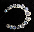 AAA RAINBOW MOONSTONE FACETED HEART SHAPE BRIOLETTES BEADS, RAINBOW MOONSTONE LOOSE GEMSTONE 5MM-7MM