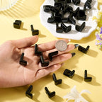 FASHEWELRY 30Pcs Acrylic Letter L Beads with Large Hole Big Plastic Letter Blocks European Beads 3D Letters Chunky Vowel Initial Alphabet Bead for Key Chains Necklace DIY Arts Craft Projects - color: Black, size: L