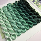 100% Nature Mulberry Handmade Embroidery Silk Thread Woven Jewelry Accessory Artificial Flowers Cross Stitch Floss DIY Sewing Kits 9 Gradient Colors 22m Each (34) - color: 34