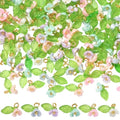 SUNNYCLUE 1 Box 120Pcs 6 Colors Acrylic Flower Charms Bell Flower Charms Resin Orchid Trumpet with Imitated Pearl Lily of The Valley Dangle Pendants for DIY Crafts Necklace Earring Jewelry Making - style: Flowe 3