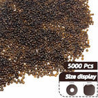 Coffee Color Glass Seed Beads 5000 Pcs, 3mm Small Craft Pony Beads Bulk for Bracelets, DIY Necklace Ring Waist Chain - color: Coffee