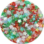 450 PCS Acrylic Star Shape Beads AB Colors Loose Pony Spacer Beads with Hole for Jewelry Making Necklace Earring Key Chains DIY Projects(Mixed White/Red/Green Series) - color: Mixed White/Red/Green Series