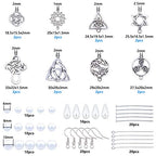 SUNNYCLUE 1 Box DIY 8 Pairs Antique Silver Celtic Knot Earrings Pearl Dangle Earrings Jewelry Making Starter Kit with Instruction Jewelry Making Supplies for Women - color: Celtic Knot Earring 2
