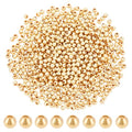 PH PandaHall 600pcs 18K Gold Beads 3mm Beads for Bracelet Making Seamless Smooth Beads Long-Lasting Waist Beads Metal Brass Beads for Bikini Belly Chain Layered Bracelet Satellite Jewelry Making - size: 3mm