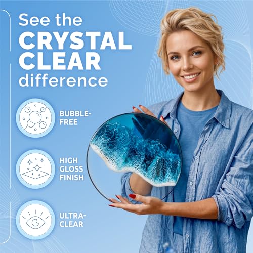CRAFT RESIN 4 Gallon Epoxy Resin Kit - Crystal Clear Epoxy Resin Kit & Hardener for DIY Art, Mold Casting, Jewelry Making, Coasters, Table Top, Countertop Coating - Food Safe, Heat & UV Resistant - size: 4 Gallon