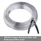Aluminum Wire, Anezus 18 Gauge 328 FT Metal Wire Bendable Sculpting Aluminum Line 1mm for Crafts Jewelry Making Beading Floral (Silver)