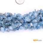 GEM-Inside Aquamarine 7-8MM Natural Chips Beads Strand Gemstone Beads Energy Stone Power for Jewelry Making 34 Inches - color: Aquamarine