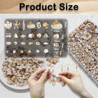 550Pcs Ocean Beads for Bracelets Making Kit, Imitation Boho Ocean Beach Shell Bead Charms Starfish Mermaid Beads Summer Sea Dangle Pendant for Earring Bracelet Necklace Anklet DIY Craft Jewelry Making - color: Beige+Camel