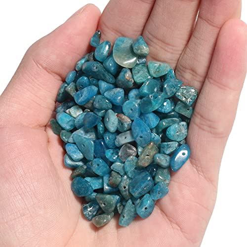 30in Apatite Natural Chip Stone Beads 5-8mm About 230pcs, Irregular Drilled Blue Bead for Bracelets Jewelry Making Supplies for Adults, DIY Crafts. - color: Apatite