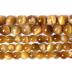 4mm 90pcs Natural Gemstone Gold Tiger Eye Beads Round Spacer Loose Beads for Jewelry Making DIY Bracelet Necklace 15" Inch (Gold Tiger Eye Stone, 4mm) - color: Gold Tiger Eye Stone, size: 4mm