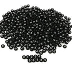 Amaney 500pcs Black Acrylic Number Beads 7x4mm Mixed Number Beads Acrylic Plastic Round Shape Loose Beads - color: Black, size: 7x4mm