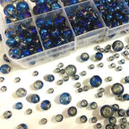 Dark Blue Round Crystal Glass Beads for Jewelry Making (4/6/8/10mm), Smooth Round Natural Gemstone Glass Spacer Loose Beads for Crafts Bracelets Necklaces Charms - color: Round Smooth Glass Beads: Dark Blue