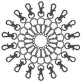 150Pcs Swivel Snap Hook Set,Gun Black Swivel Clasps Lanyard Snap Keychain Hooks Lobster Clasp Split Key Rings with Chain and Jump Rings Bulk for Keychain Lanyard,Charm,Jewelry,DIY Crafts Supplies - color: Gun Black
