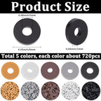 SUNNYCLUE 1 Box 3600pcs 6mm Brown Clay Beads Clay Spacer Beads Black Bronze White Polymer Flat Round Heishi Disc Slice Loose Spacers Bulk for Jewelry Making Supplies Adults Bracelets Adults Gifts - style: Style 6