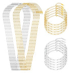 Swyabi 20 PCS Paperclip Chain Bracelet Necklace Kit Stainless Steel Charm Bulk Chains with Extender for DIY Jewelry Making Supplies Accessories (Gold + Steel） - color: 4x12mm Gold Silver