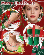 Taybonds Christmas Polymer Clay Beads, 10mm Heishi Spacer Beads for Jewelry Making, Mixed DIY Crafts Supplies for Bracelet, Necklace, Earrings, Hair Accessories and Holiday Crafts - color: Christmas