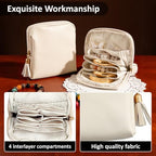 shunmei Mini Travel Jewelry Bag, Small Travel Jewelry Case with Zipper, Portable Velvet Jewelry Pouches for Necklaces, Earrings, Rings, Bracelets,Travel Essentials Gifts for Women Girls(Blush) - color: Blush