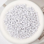 1000pcs 4x7mm Round Letter Beads White Acrylic with Silver Letter Alphabet for Jewelry Making Friendship Bracelets (Silver White) - color: Silver White