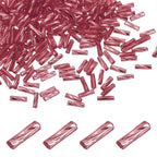 uxcell 1500Pcs Glass Bugle Seed Beads, 6x2mm Mini Long Tube Seed Beads Tube Loose Glass Seed Spacer Bead for DIY Earring Bracelets Necklace Jewelry Making Embroidery, Bright Red - color: Bright Red