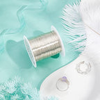 BENECREAT 26 Gauge 131 Yards Tarnish Resistant Silver Wire Jewelry Beading Wire for Beading Wrapping and Other Jewelry Craft Making - color: Silver, size: 26 Gauge