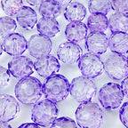 50pcs Crystal Glass Beads 10mm Faceted Rondelle Glass Spacer Beads with Hole for Bracelets Necklace Earring DIY Jewelry Making Craft(Crystal Purple) - color: Crystal Purple, size: 10mm