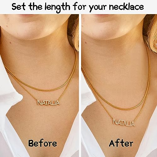Gold Necklace Extenders,14K Gold Chain Extenders with Round Clasp, Durable Plated Solid Brass Necklace Bracelet Anklet Extension Chains(1 2 3 Inch,Gold) - color: B-Gold, size: 1,2,3inch