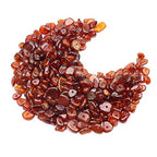 500 pcs Natural Chip Stone Beads, Orange Garnet 5-8 mm Irregular Gemstones Healing Crystal Loose Rocks Bead Hole Drilled for Jewelry Making Bracelet - color: Orange Garnet