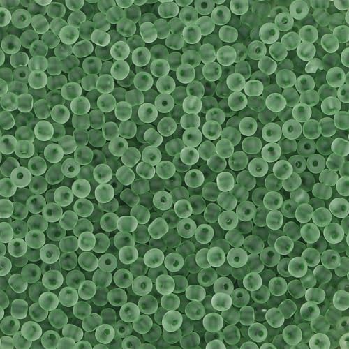 Dark Green Pony Beads, Small Crafts Beads Glass Seed Beads for Craft, 2mm Colorful Loose Seed Beads for Bracelet Key Chain DIY Projects, and Hair Decor, (2 Pack) - color: Dark Green