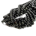 65Pcs Black Obsidian 6mm Beads Natural Stone Round Gemstone Genuine Real Stone for DIY Bracelet Jewelry String Making - color: Black Obsidian, size: 6mm